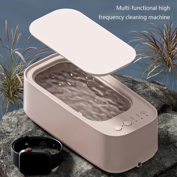 Electrical Ultrasonic Cleaner 3-speed Timing Jewelry Watches Braces Eyeglasses Cleaning Device(Green)