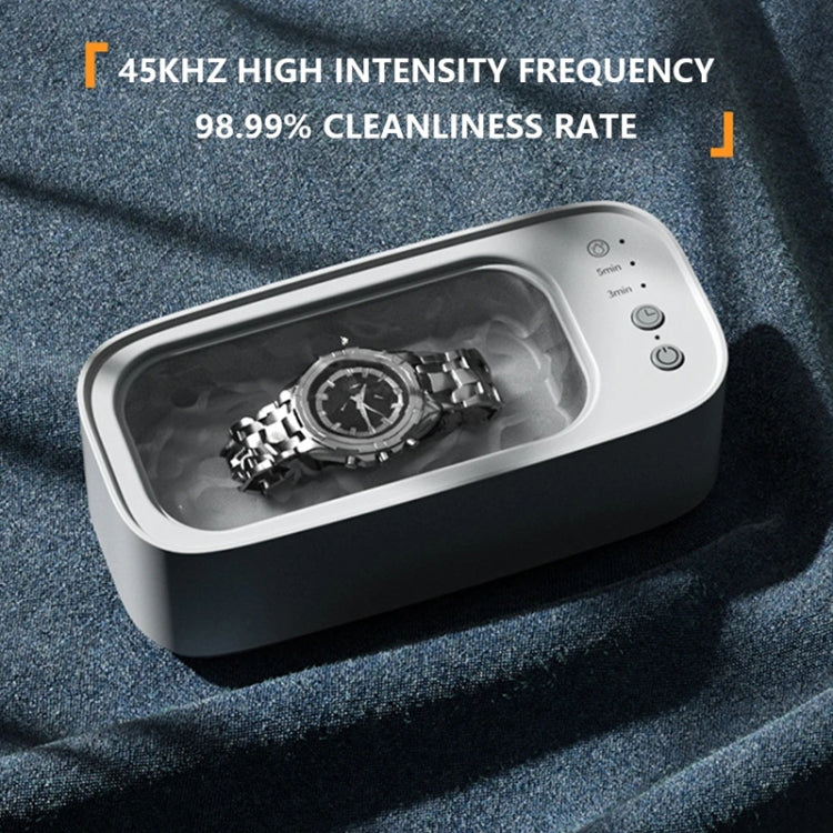 Electrical Ultrasonic Cleaner 3-speed Timing Jewelry Watches Braces Eyeglasses Cleaning Device(Green)