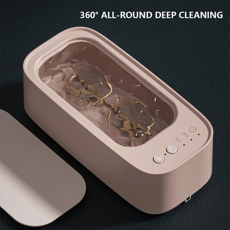 Electrical Ultrasonic Cleaner 3-speed Timing Jewelry Watches Braces Eyeglasses Cleaning Device(Green)