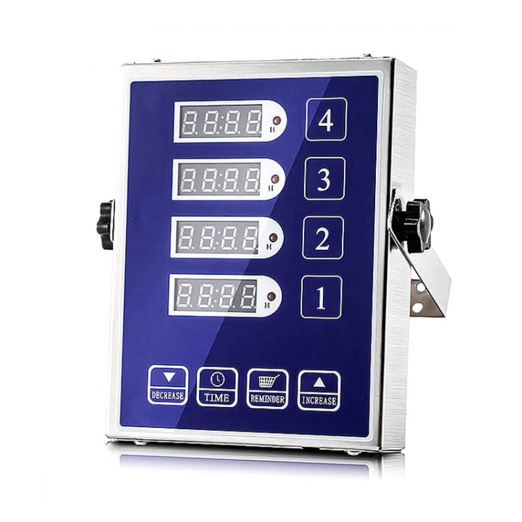 4 Channels Commercial Kitchen Timer With Loud Alarm Adjustable Cooking Reminder, Size: AU Plug(Blue)