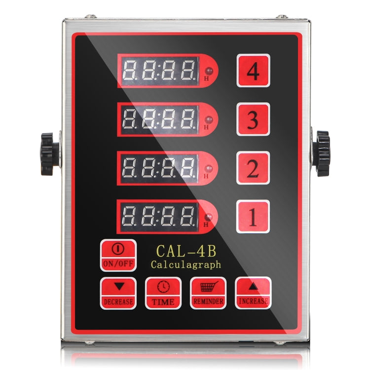 4 Channels Commercial Kitchen Timer With Loud Alarm Adjustable Cooking Reminder, Size: EU Plug(Blue)