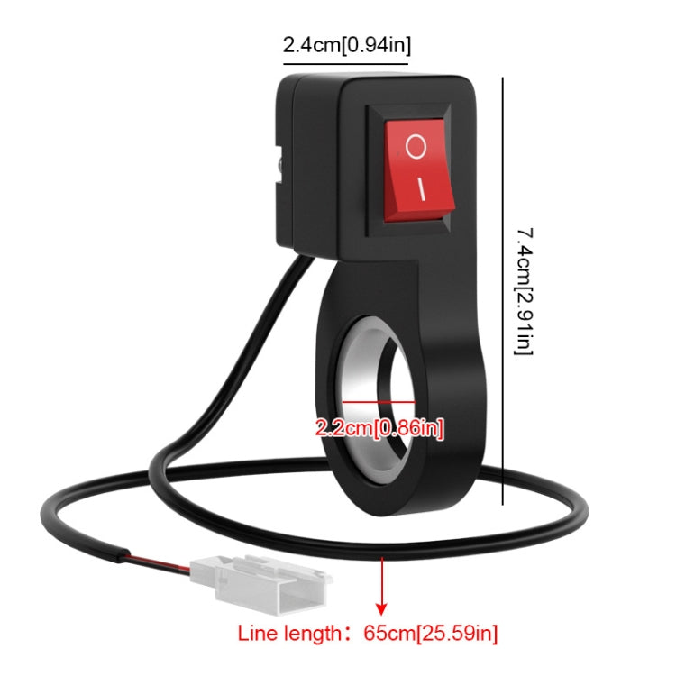 Motorcycle Tricycle Handlebar Headlight Off Switch Modification Accessories(CS-265A1)