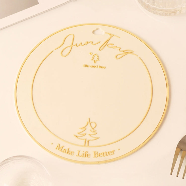 Anti-scald Table Heat Insulation Mat Coaster Simple Lines Greaseproof Non-slip Dinner Plate Pad(Pine Tree)