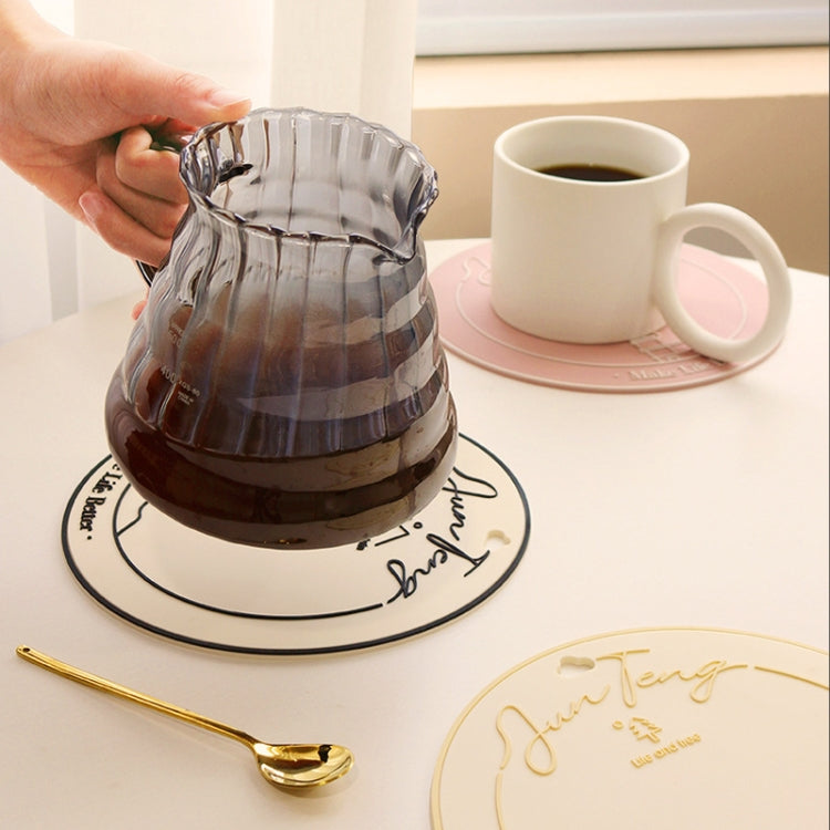 Anti-scald Table Heat Insulation Mat Coaster Simple Lines Greaseproof Non-slip Dinner Plate Pad(Pine Tree)