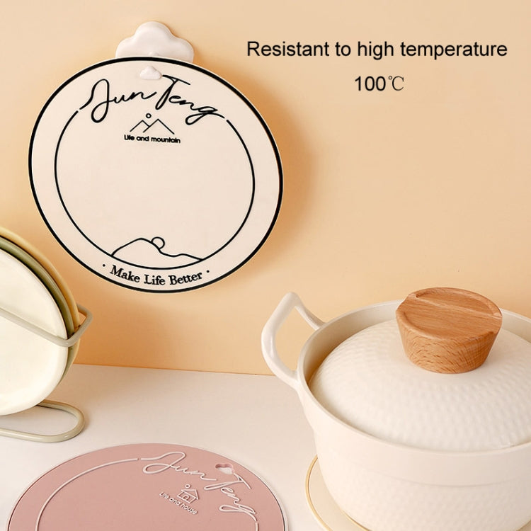 Anti-scald Table Heat Insulation Mat Coaster Simple Lines Greaseproof Non-slip Dinner Plate Pad(Pine Tree)