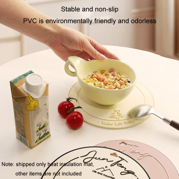 Anti-scald Table Heat Insulation Mat Coaster Simple Lines Greaseproof Non-slip Dinner Plate Pad(Pine Tree)