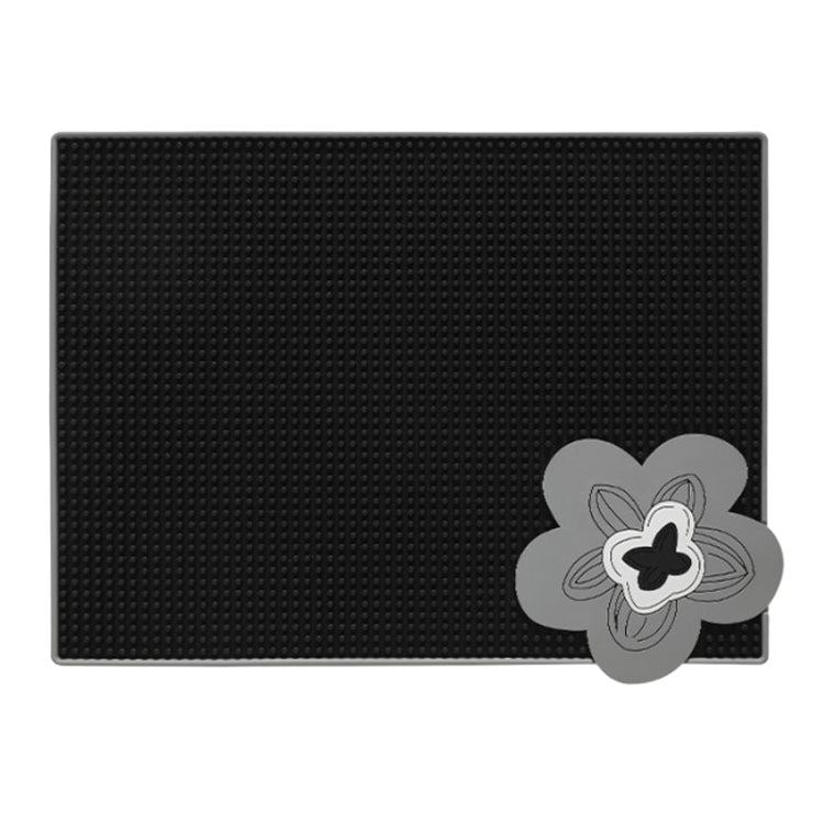 PVC Heat Insulation Table Mat Bar Coaster Kitchen Restaurant Thickened Non-Slip Drainage Mat, Size: 41.3x31.1cm(Black)