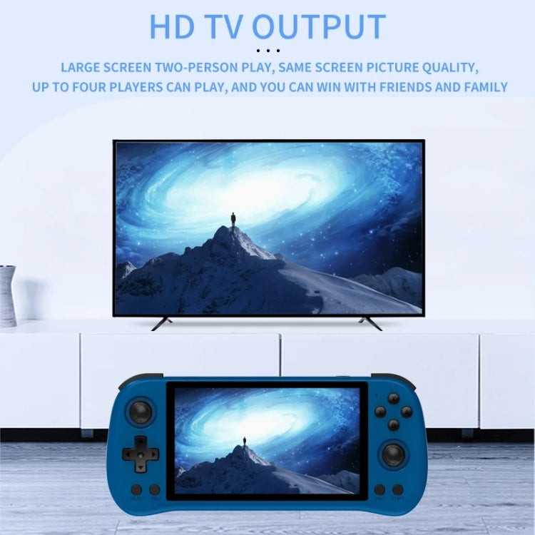 POWKIDDY X55 Game Console 5.5 Inch 1280 X 720 IPS Screen RK3566 Linux System Open-Source Retro Video Player 16GB+64GB(White)