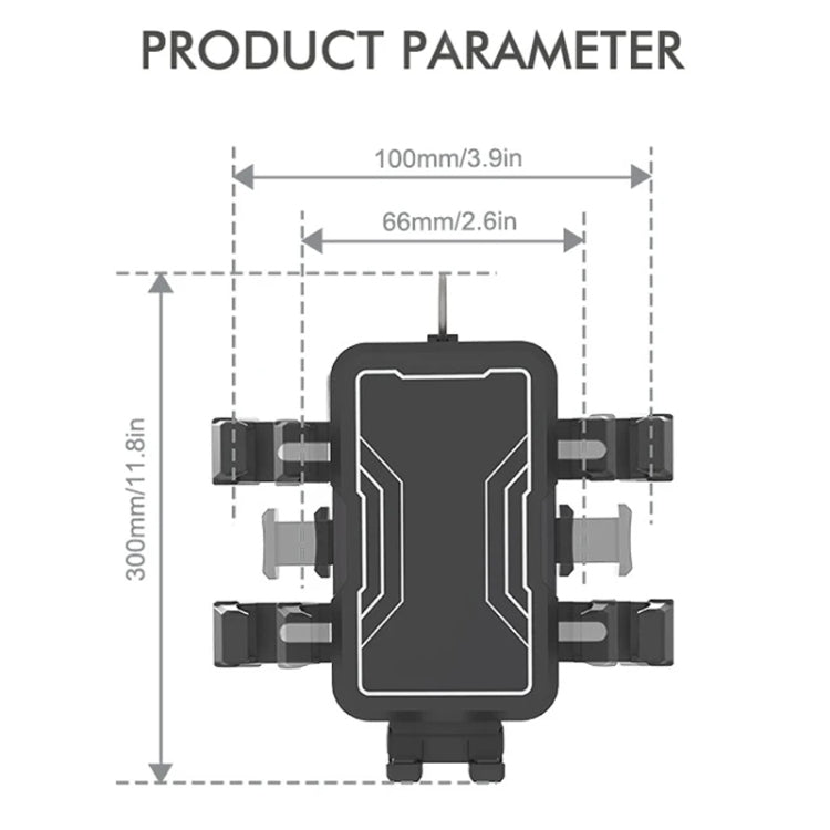 Motorcycle Bicycle Outdoor Cycling Navigation Phone Holder, Style: Handlebage Bracket