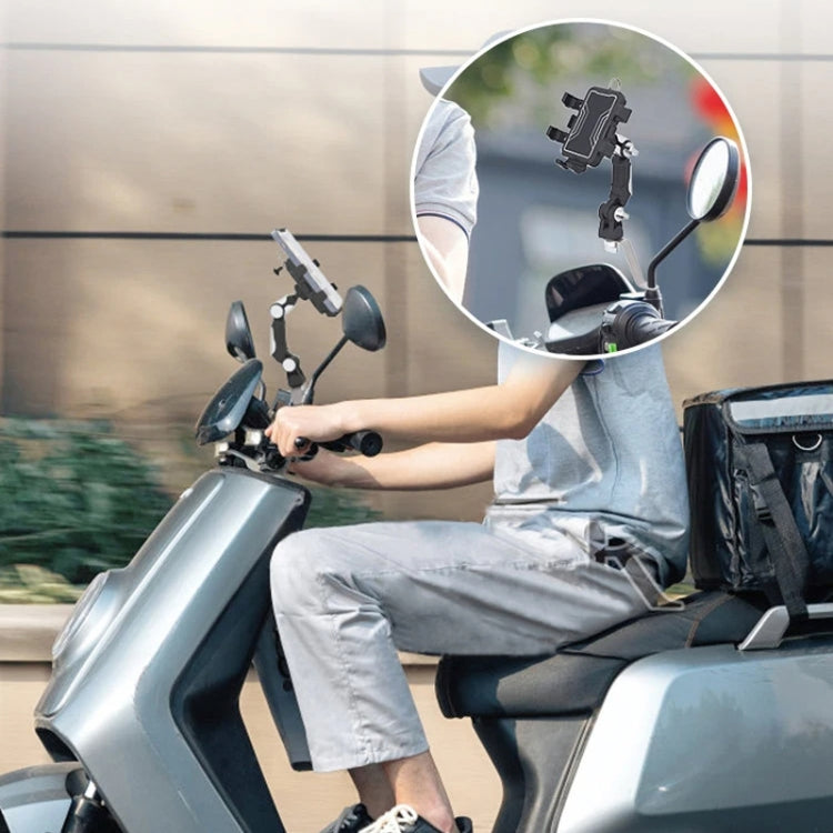 Motorcycle Bicycle Outdoor Cycling Navigation Phone Holder, Style: Handlebage Bracket
