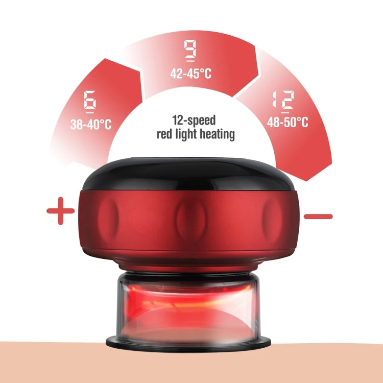 12-speed Remote Control Cupping Therapy Massager Set with 3 Cups(Black)