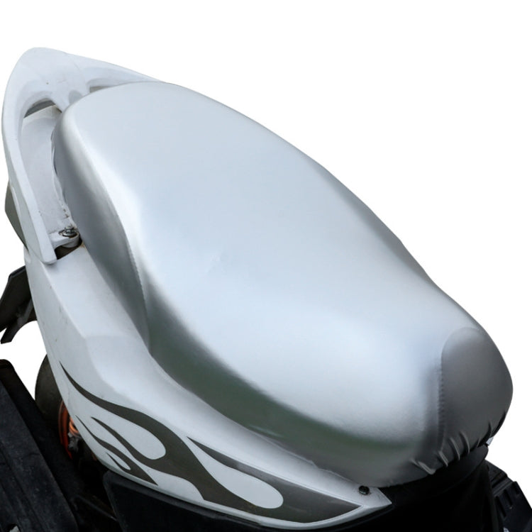 Electric Bike Waterproof Summer Sun Protection Seat Cushion Protective Cover(Silver)