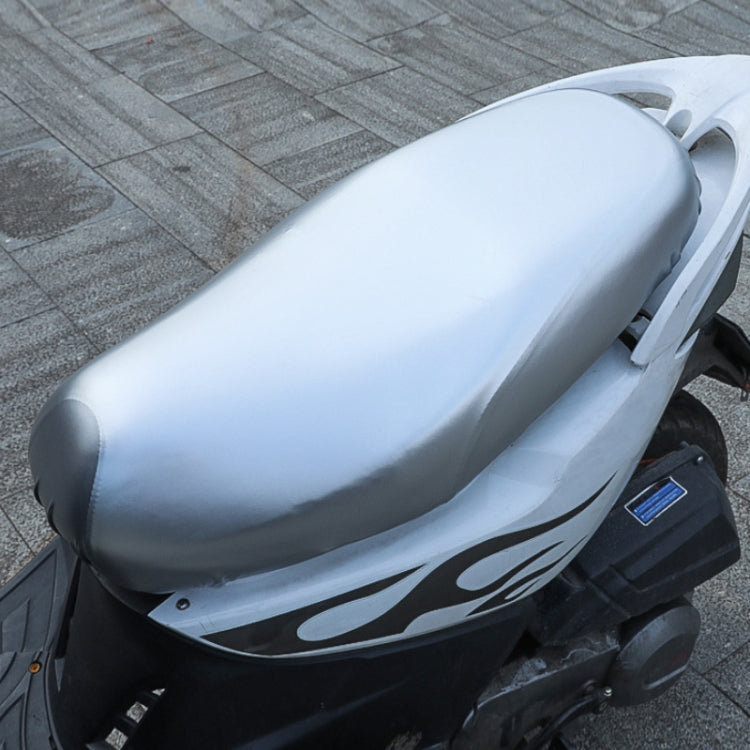 Electric Bike Waterproof Summer Sun Protection Seat Cushion Protective Cover(Silver)
