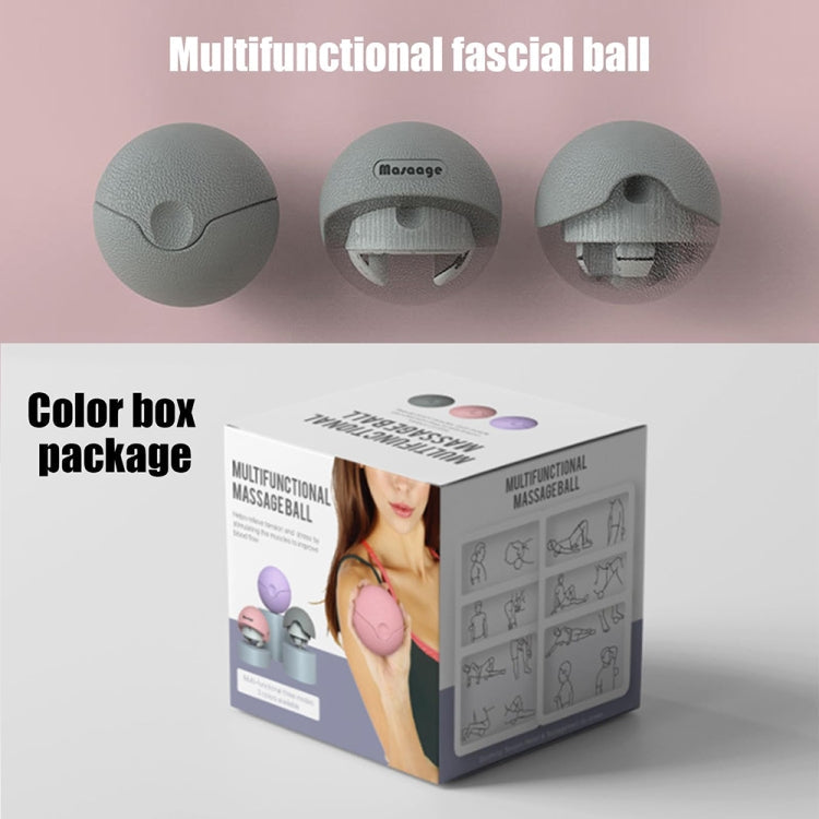 3-in-1 Multifunctional Fitness Yoga Massage Fascia Ball Cervical Meridian Massager(Pink)