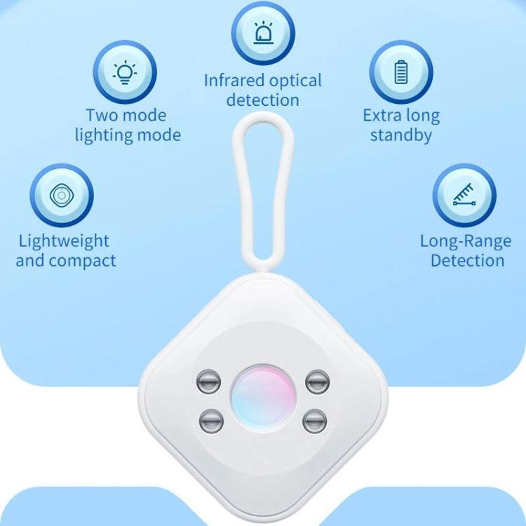 Camera Detector Hotel Anti-Shooting Surveillance Infrared Inspector(White)