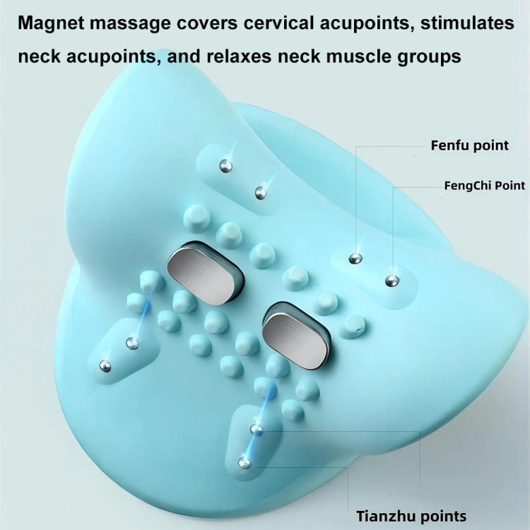 JJ-001 EMS Hot Compress Pulse Multifunctional Shoulder and Neck Massager(Blue)