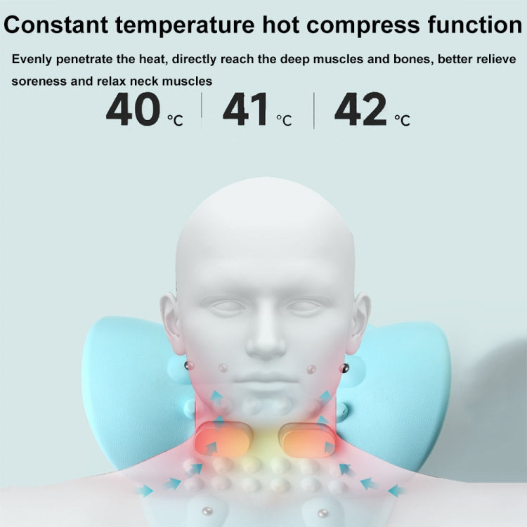 JJ-001 EMS Hot Compress Pulse Multifunctional Shoulder and Neck Massager(Blue)
