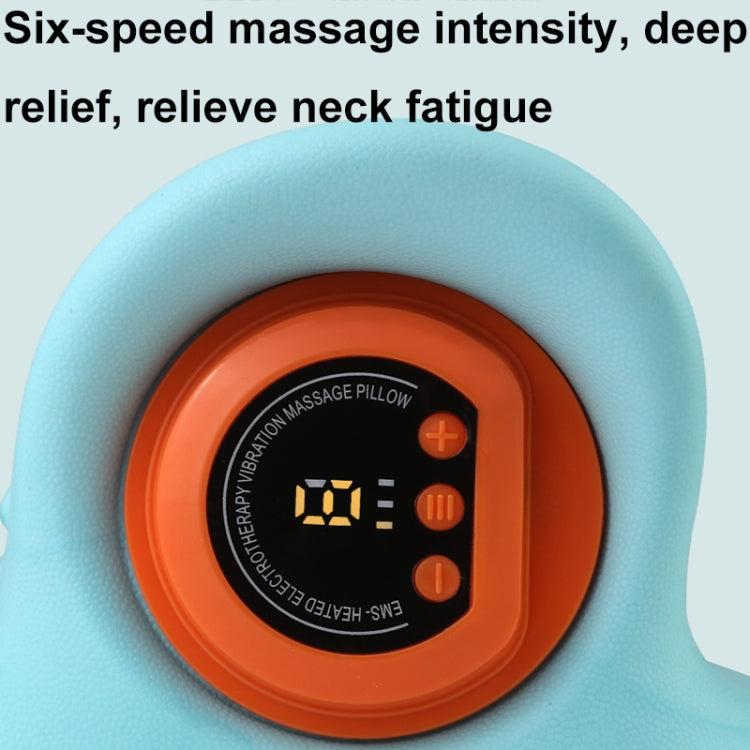 JJ-001 EMS Hot Compress Pulse Multifunctional Shoulder and Neck Massager(Blue)