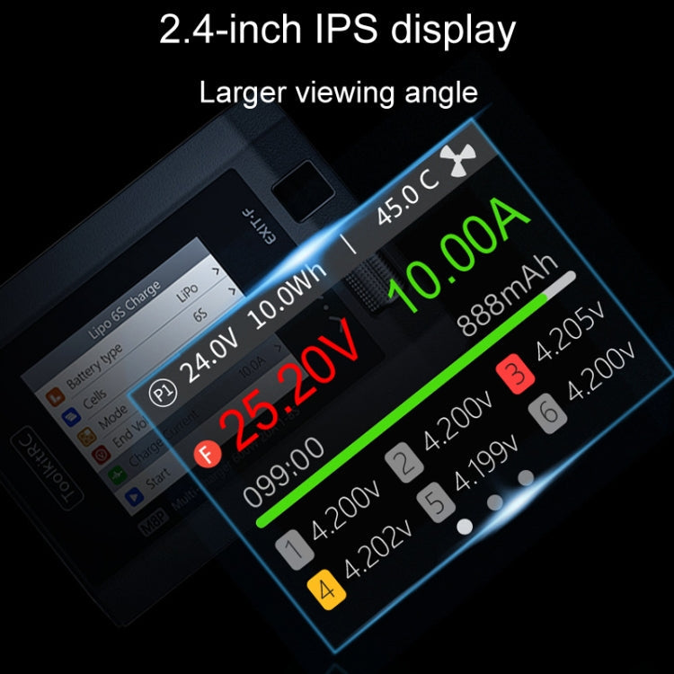 ToolkitRC M8P Aerial Model Drone Powerful Li-Po Battery Balance Charger(Black)