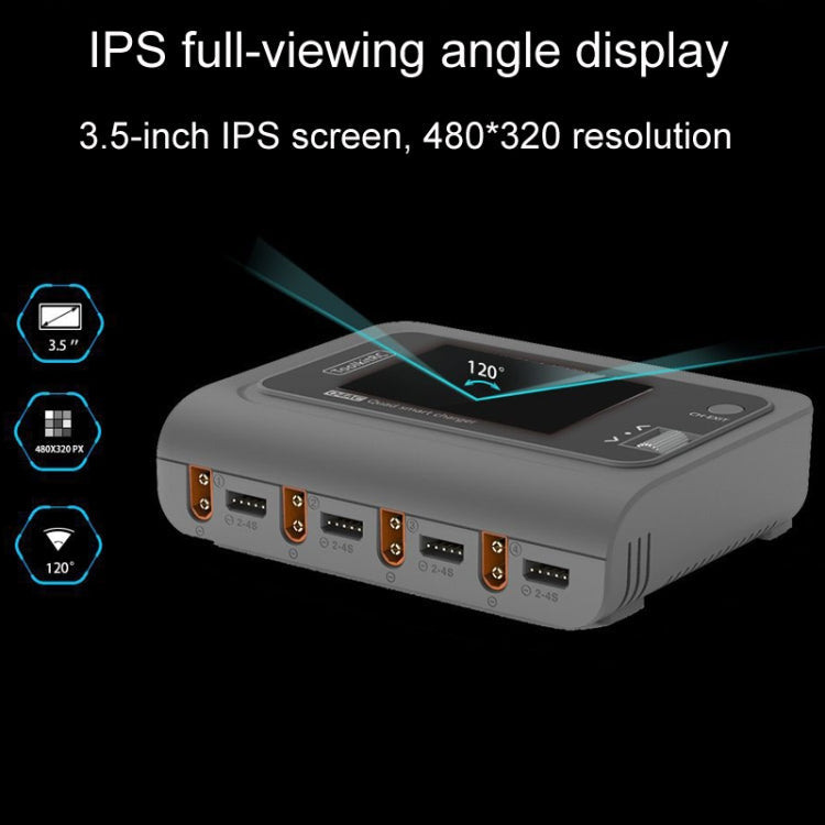 ToolkitRC Q4AC Four-Channel Airplanes And Drones Model Li-Po Battery Balance Charger(US Plug)