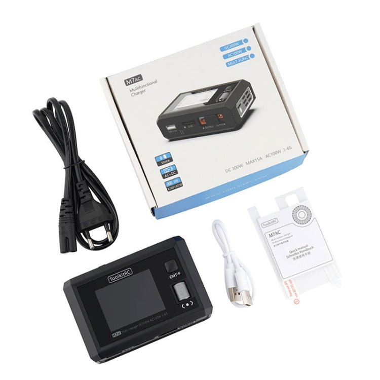 ToolkitRC M7AC Airplane And Car Model Li-Po Battery Balance Charger(EU Plug)