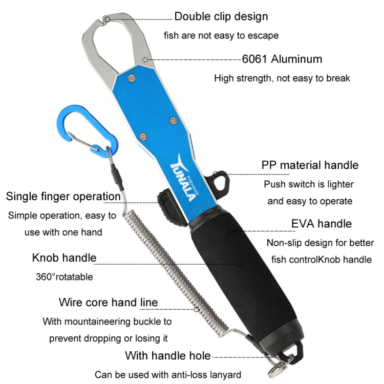 TUNALA Outdoor Push-Pull Aluminum Fish Catcher Multi-Functional Fishing Grip Luya Plier(Red)