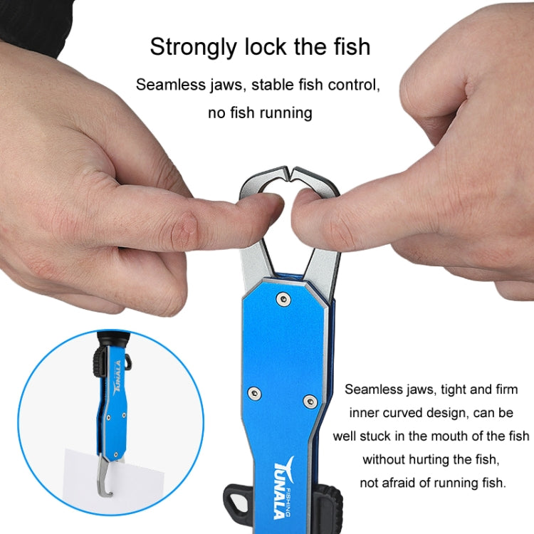TUNALA Outdoor Push-Pull Aluminum Fish Catcher Multi-Functional Fishing Grip Luya Plier(Grey)