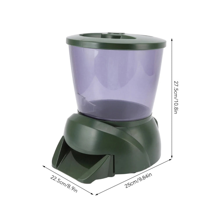 4.25L Aquarium Automatic Feeder Timing Dosing Fish Tank Pond Feeder(Green)