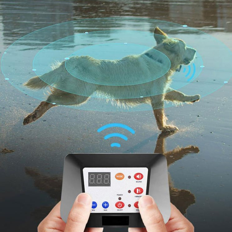 1 Drag 3 Pet Electronic Fence Wireless Dog Trainer Smart Electric Shock Dog Collar(Black)