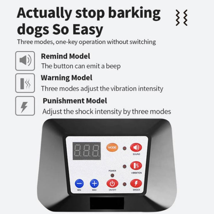 1 Drag 3 Pet Electronic Fence Wireless Dog Trainer Smart Electric Shock Dog Collar(Black)