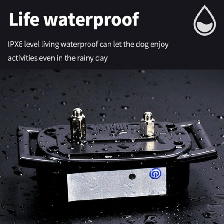 1 Drag 3 Pet Electronic Fence Wireless Dog Trainer Smart Electric Shock Dog Collar(Black)