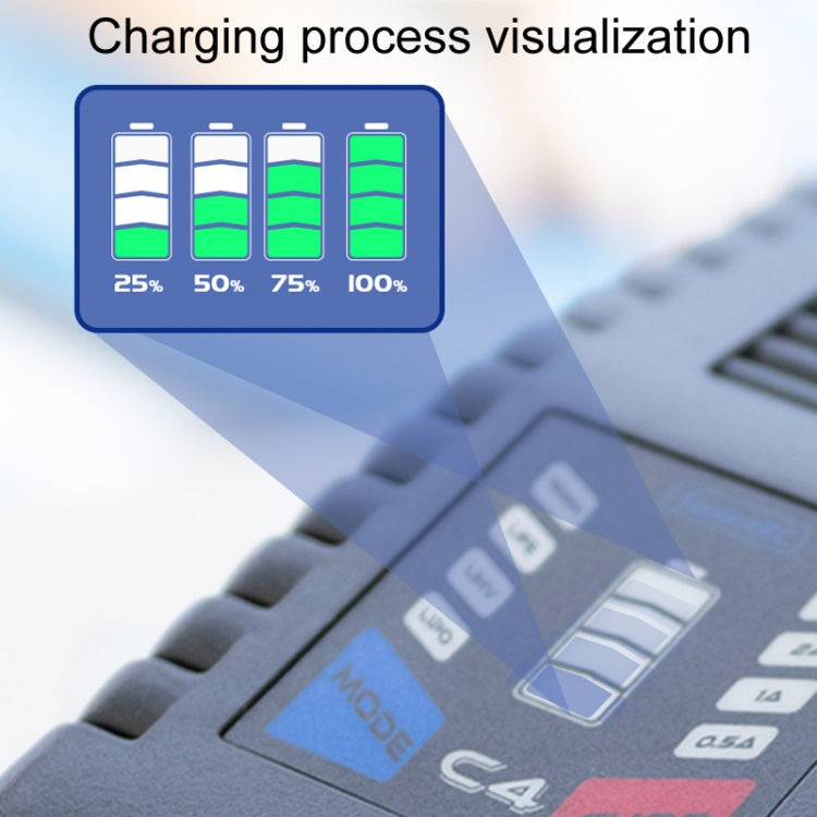 ToolkitRC C4 50W Drones Simple Li-Po Battery Balance Charger(US Plug)