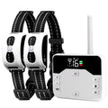 1 Drag 2 Pet Electronic Fence Wireless Stop Barker Outdoor Dog Collar Remote Control Dog Trainer(White)