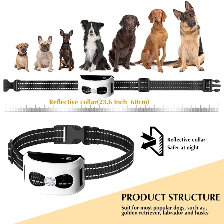 1 Drag 2 Pet Electronic Fence Wireless Stop Barker Outdoor Dog Collar Remote Control Dog Trainer(White)