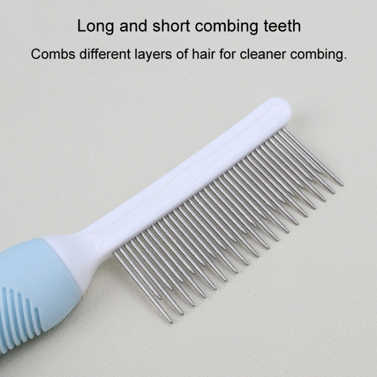 Pet Cats Grooming Needle Comb Dogs De-Floating Hair Cleaning Comb, Style: Thin Teeth (Green)