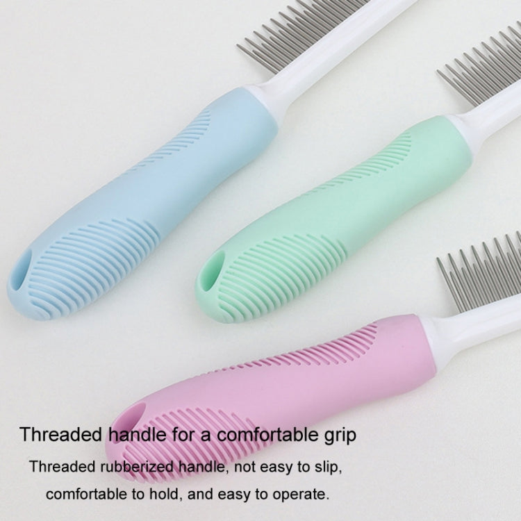 Pet Cats Grooming Needle Comb Dogs De-Floating Hair Cleaning Comb, Style: Sparse Teeth (Blue)