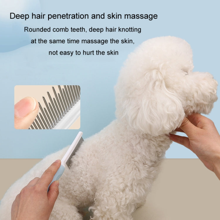 Pet Cats Grooming Needle Comb Dogs De-Floating Hair Cleaning Comb, Style: Sparse Teeth (Blue)