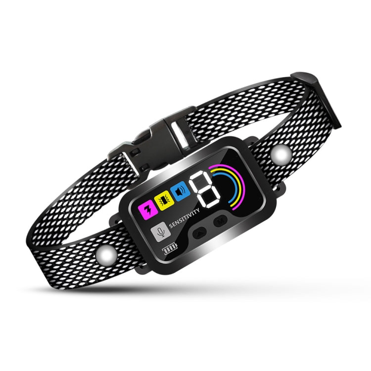 Color Screen Stop Bark Dog Trainer Anti Barking Pet Supplies(Black)