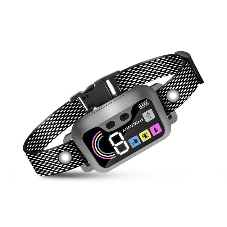 Color Screen Stop Bark Dog Trainer Anti Barking Pet Supplies(Dark Gray)
