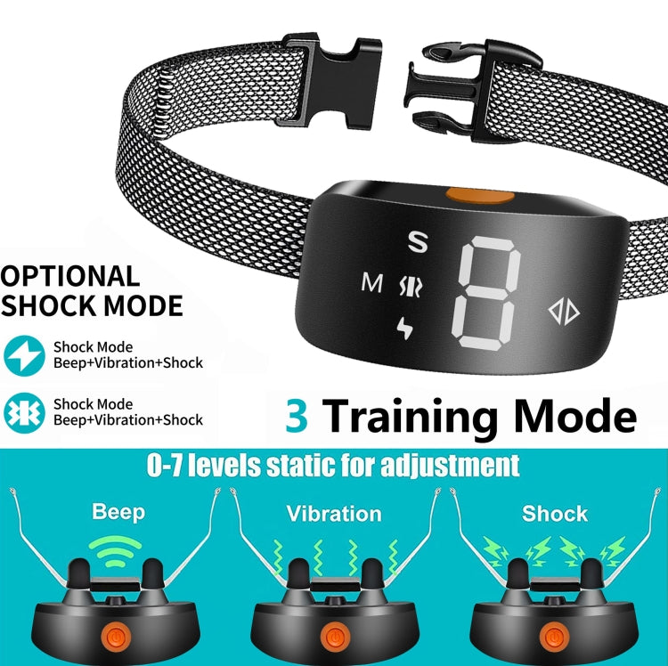 Intelligent Stop Bark Dog Trainer Anti-Barking Pet Supplies(Black)