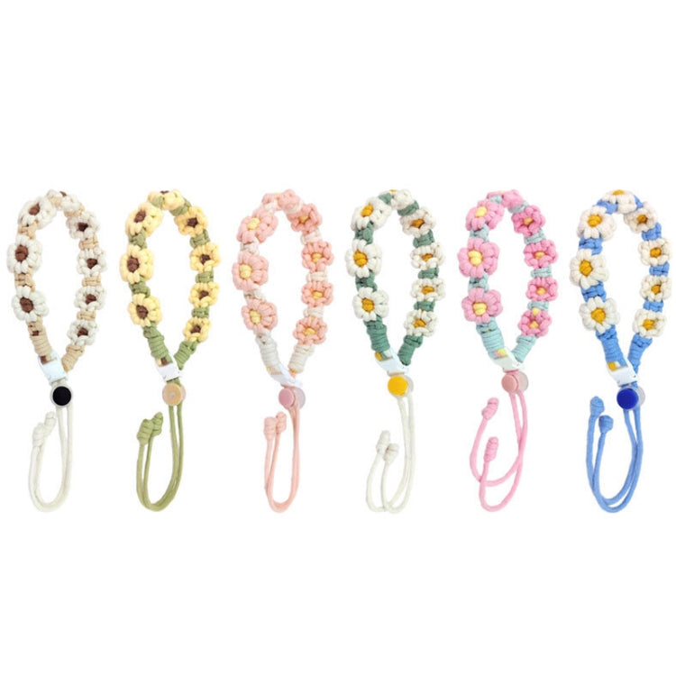 For 8-40oz Portable Sports Water Mug Lanyard Cup Cover Hand-Woven Cute Daisy Mug Strap(Khaki)