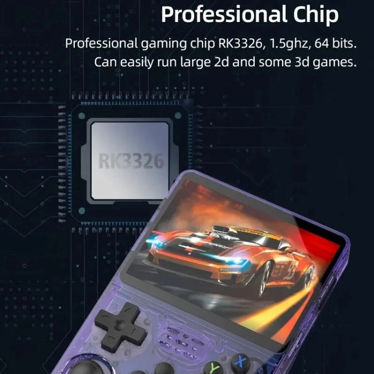 R36S Retro Handheld Game Console Linux System 3.5-Inch Screen Double TF Card Version 128G White