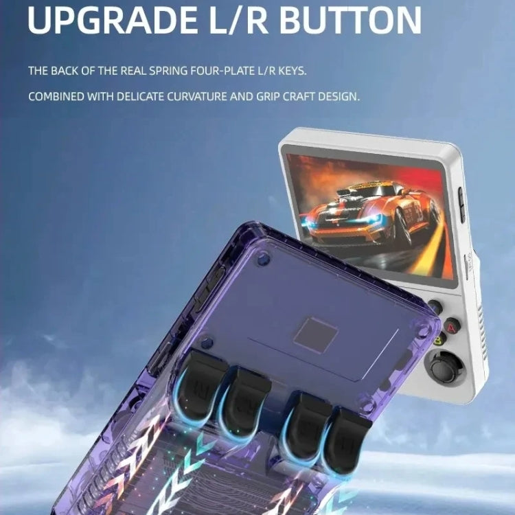 R36S Retro Handheld Game Console Linux System 3.5-Inch Screen Double TF Card Version 128G White