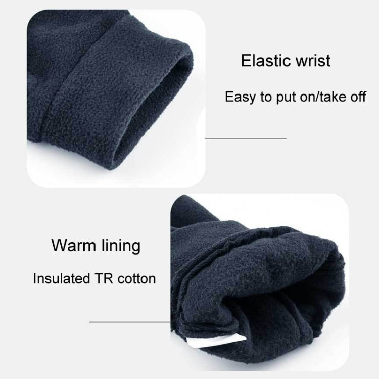 Rocker Fleece Winter Warm Anti-Slip Gloves Outdoor Riding Sports Gloves, Size: M(Black)