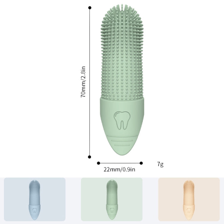 Pet Finger Toothbrush Cats Dogs Silicone Toothbrush Pet Oral Cleaning Care Tool(Blue)
