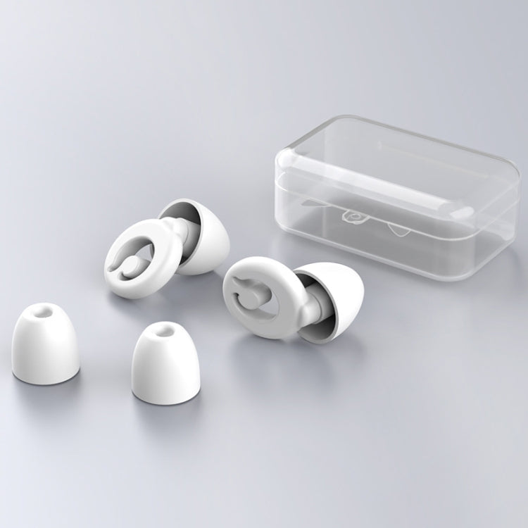 Silicone Sleep Soundproof Noise Reducing Earplugs Swimming Waterproof Earplugs(White)