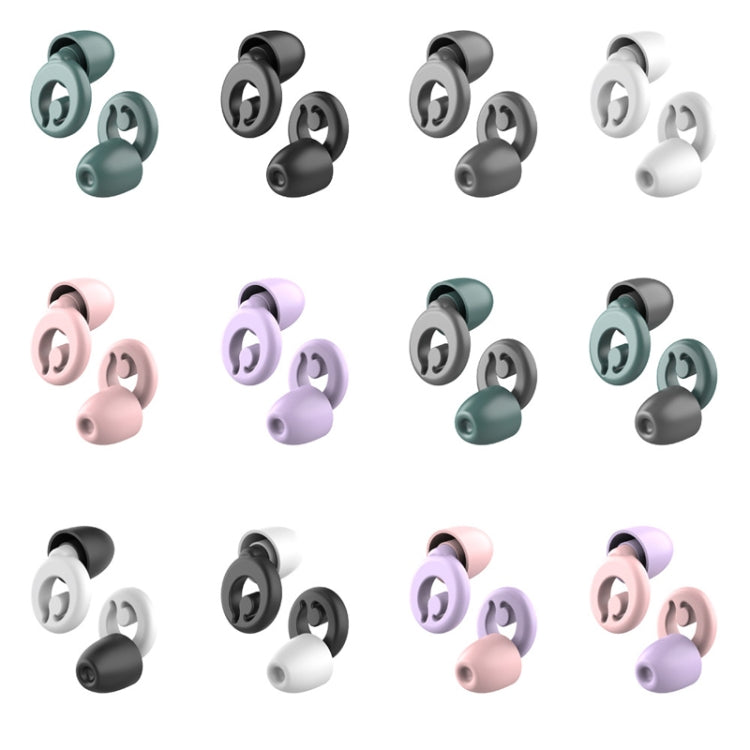 Silicone Sleep Soundproof Noise Reducing Earplugs Swimming Waterproof Earplugs(White)