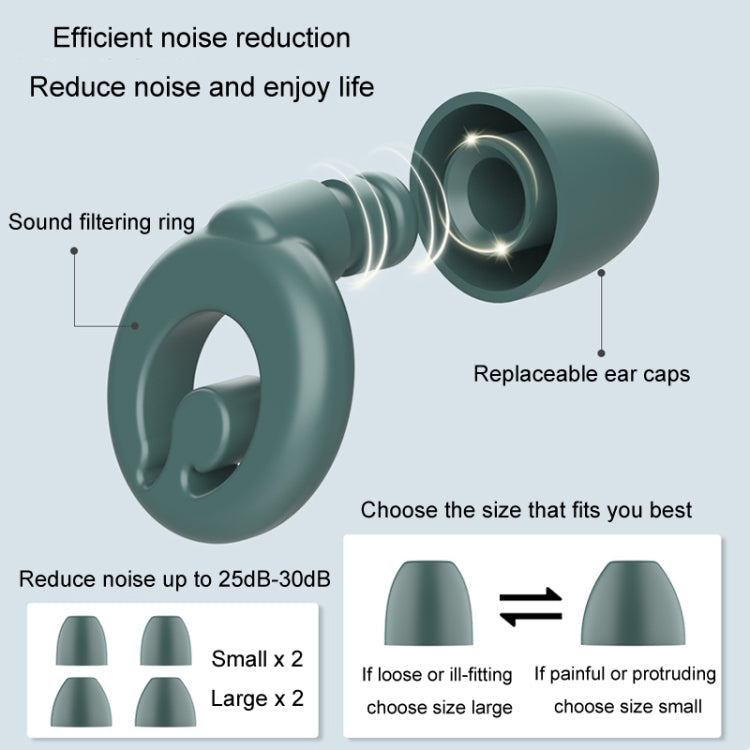 Silicone Sleep Soundproof Noise Reducing Earplugs Swimming Waterproof Earplugs(White)
