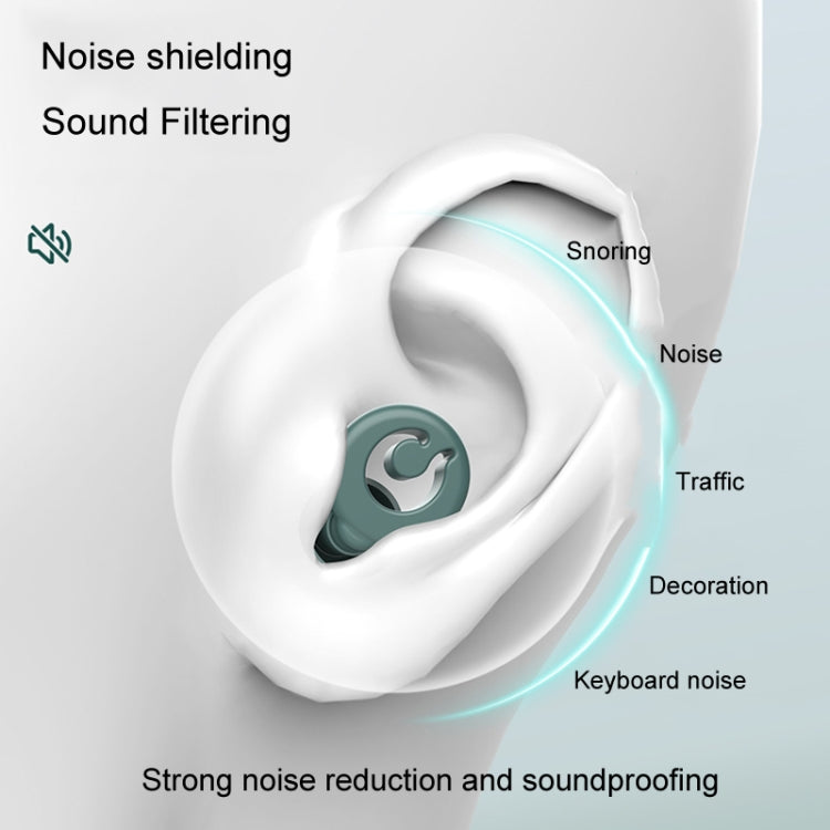 Silicone Sleep Soundproof Noise Reducing Earplugs Swimming Waterproof Earplugs(Black)