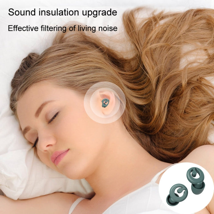 Silicone Sleep Soundproof Noise Reducing Earplugs Swimming Waterproof Earplugs(Green)